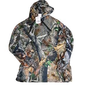 NWT Pro One woodland lightweight mens hoodie size L 100% polyester